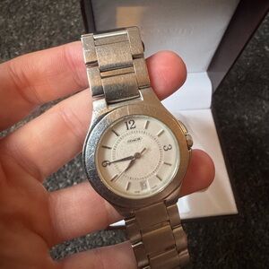Coach Stainless Steel Watch w/ White Dial